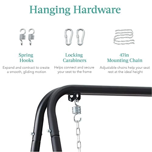 Best Choice Products Hammock Chair Stand, 75in Tall Heavy Duty Indoor Outdoor Steel Hanging Base w/Hardware - Stand Only
