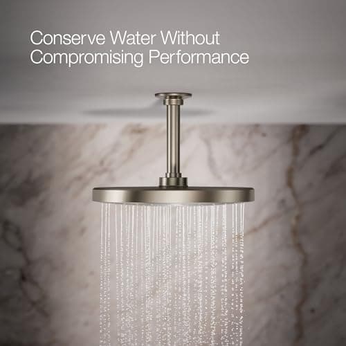 Kohler 76465-G-BN Awaken® 10" single-function rainhead, 1.75 gpm, Vibrant Brushed Nickel