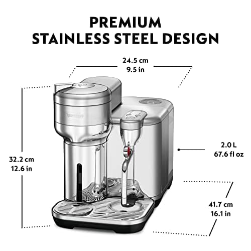 Nespresso Breville Vertuo Creatista BVE850BSS, Brushed Stainless Steel