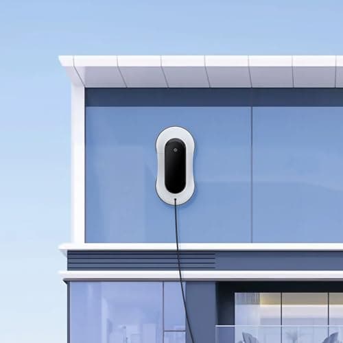 Portable Window Cleaning Robot, Ultrasonic Dual Spray,3000Pa Suction Power, Window Cleanner with Intelligent Edge Detection, Infrared Remote Control