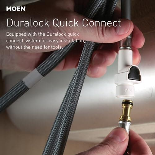 Moen Weymouth Brushed Gold Traditional Shepherd's Hook Pulldown Kitchen Faucet Featuring Pull Down Spray Head with Power Boost, S73004BG