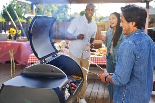 Origin-580 Wood Pellet Smoker Grill - A.I. Powered and WiFi Grill with PID controller, BBQ Grill 580 sq.in Cooking Area, Meat Probe, 8-in-1 Outdoor Smoker