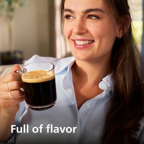 Philips 4400 Series Fully Automatic Espresso Machine – 12 Hot & Iced Coffees, Quick-to-Clean LatteGo Milk System, SilentBrew, QuickStart, Ceramic Grinder, Black Chrome (EP4444/90)