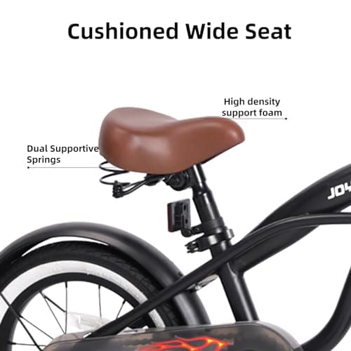 JOYSTAR 12 14 16 Inch Kids Cruiser Bike for Ages 2-7 Years Old Girls & Boys, Children's Bicycle with Training Wheels, Coaster Brake, Fenders & Adjustable Seat