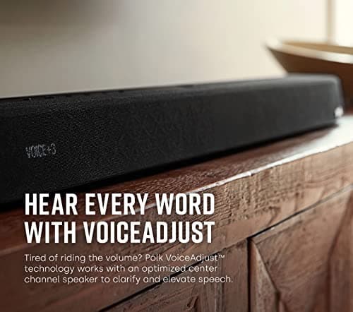 Polk Audio MagniFi Max AX 5.1.2 Channel Sound Bar with 10" Wireless Subwoofer, Dolby Atmos and DTS:X Certified, Polk's Patented VoiceAdjust & SDA Technologies, Easy Setup, Black