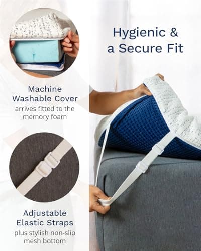 ViscoSoft 3 Inch Memory Foam Mattress Topper Queen - Select High Density Ventilated Mattress Pad - Premium Removable Rayon Cover