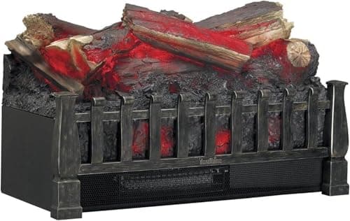 Duraflame 20" Electric Fireplace Log Set Insert + Fire Crackler Combo | Infrared Quartz Set Heater with Realistic Ember Bed and Logs | Remote Control | DFI021ARU-CSFC
