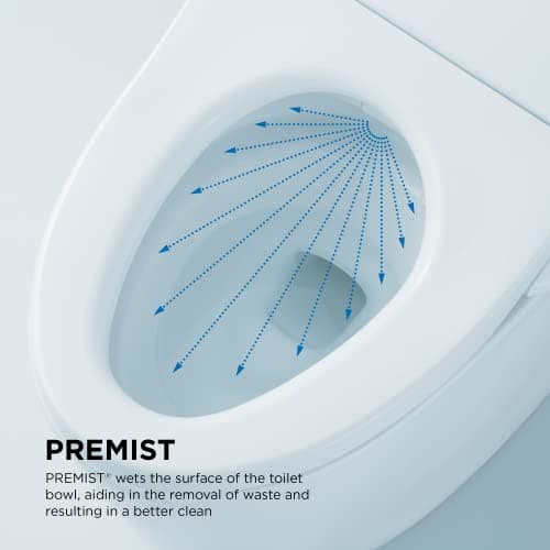 TOTO NEOREST AS Dual Flush 1.0 or 0.8 GPF Toilet with Intergeated Bidet Seat & EWATER+, Cotton White - MS8551CUMFG#01