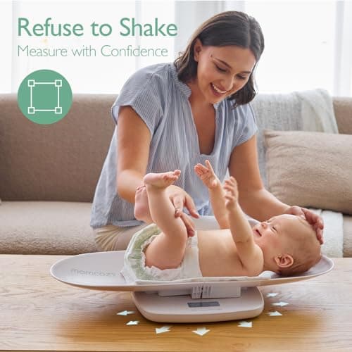 Momcozy Multi-Functional Baby Scale for Toddler, Children, Pet, Adult, Removable Scales for Body Weight & Height Measurement, Perspectives Switch, 5 Units, Digital LED Screen, Auto-Off, Up to 330lb