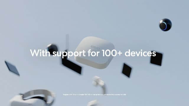 Amazon eero 6+ mesh wifi router - Supports internet plans up to a Gigabit, Coverage up to 1,500 sq. ft., Connect 75+ devices, 1-pack