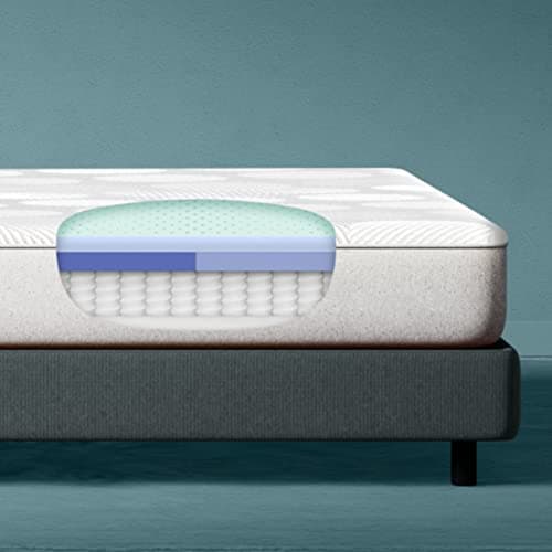 Casper Sleep Snow Mattress, King Medium Firm Memory Foam Mattress w/ HeatDelete Cooling Bands - 100-Night Trial - CertiPUR-US Mattress, Light Grey