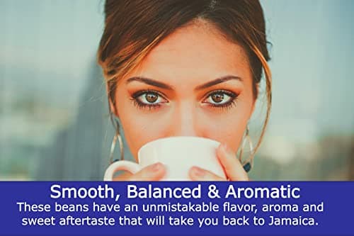 Cafe Blue 100% Authentic Jamaica Blue Mountain Medium Roast Whole Bean Premium Arabica Coffee, 16 Ounces (1 Pound, 454 Grams)