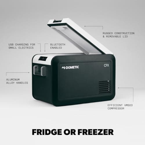 Dometic CFX Portable Electric Cooler and Freezer, Powered by AC/DC or Solar