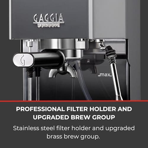 Gaggia RI9380/51 Classic Evo Pro Espresso Machine, Industrial Grey, Small