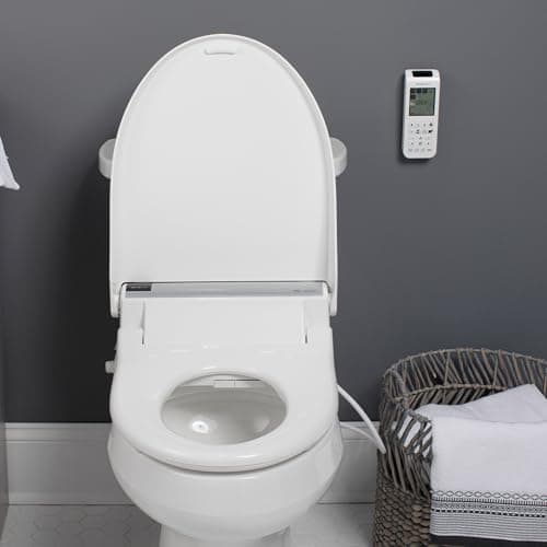 Bio Bidet BB2000 Bliss Electric Bidet Toilet Seat, Warm Water with Air Dryer, Heated Seat with Sensor and Slow Close Lid, Night Light, Remote Control, Elongated, White