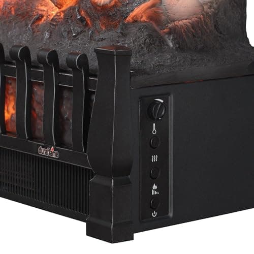 Duraflame 20" Electric Fireplace Log Set Insert + Fire Crackler Combo | Infrared Quartz Set Heater with Realistic Ember Bed and Logs | Remote Control | DFI021ARU-CSFC