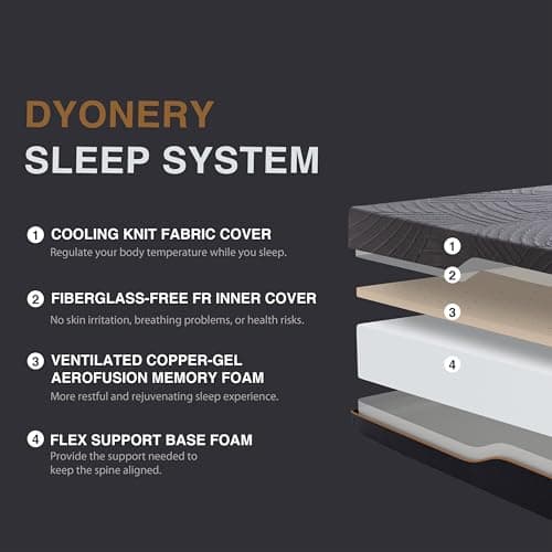 14 Inch Queen Size Memory Foam Mattress in a Box, Copper-Infused Aerofusion Foam & Cooling Fabric Cover, Firm Queen Mattress, Fiberglass-Free, CertiPUR-US Certified, 60”x80”x14”