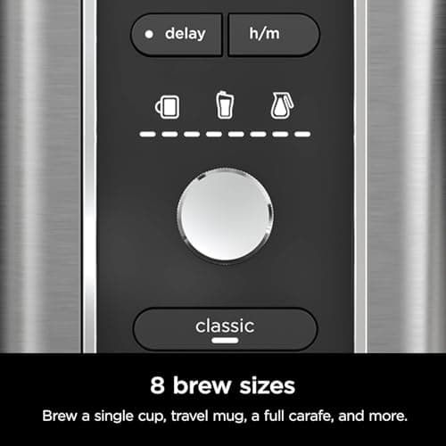 Ninja CM371 Hot & Iced XL Coffee Maker with Rapid Cold Brew, 4 Brew Styles, 8 Sizes Small Cup to Travel Mug, Single-Serve and 12-Cup Carafe, Permanent Filter, Removable Reservoir, Black (Renewed)