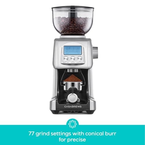 CASABREWS Tornado Electric Conical Burr Coffee Grinder, 77 Precision Grind Settings for Espresso to French Press, Special for Barista and Coffee Lovers