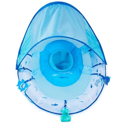 Swimways Ultra Baby Spring Float, Premium Inflatable Baby Pool Float with Sun Canopy, Fast Inflation & Carry Bag (9-24 Months), Mermaid Toys for Kids