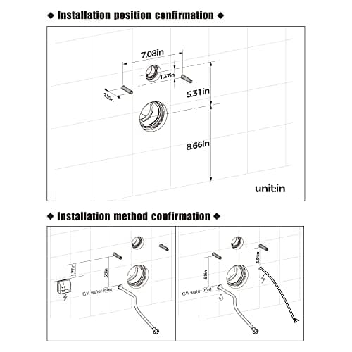 HOROW Luxury Wall Mounted Bidet Toilet with Instant Warm Water, Smart Toilet with Auto Open Lid, Heated Seat, Dryer, Modern Toilet, White Rear Discharge Toilet without Toilet Tank Carrier