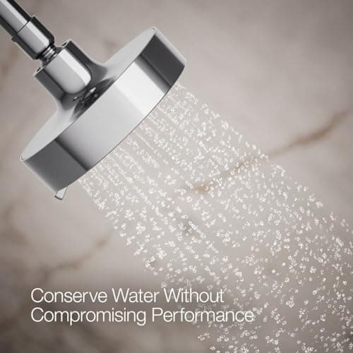 KOHLER 22170-CP Purist 2.5 GPM Multi Function Shower Head with MasterClean and Katalyst Air-Induction Spray Technology, Polished Chrome