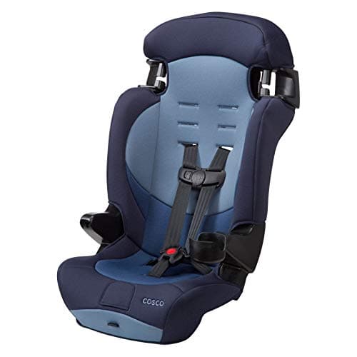 Cosco Kids Finale DX 2-in-1 Booster Car Seat, Forward Facing Toddler Car Seat (30-65 lbs) and Belt Positioning High Back Booster Seat (40-100 lbs), Sport Blue