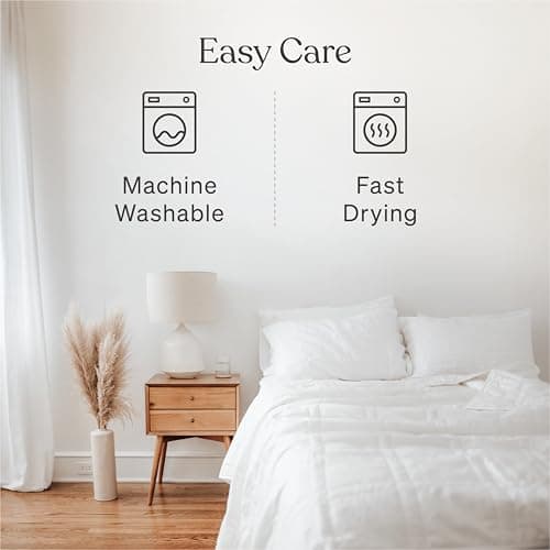 Baloo Weighted Blanket for Adults 12 lb Throw (Pebble White, 42"x72") | Cool & 100% Cotton | Machine Washable & Dryer Safe | Glass Microbead Fill