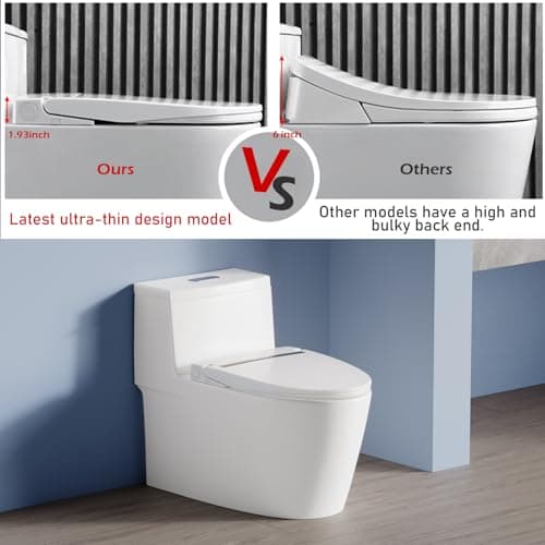 VALBELV Bidet Toilet Seat with Dryer & Warm Water, Self Cleaning Electric Elongated Bidet Attachment for Toilet with Rear/Front/SPA Wash, Slow Close Toilet Seat with Remote Control