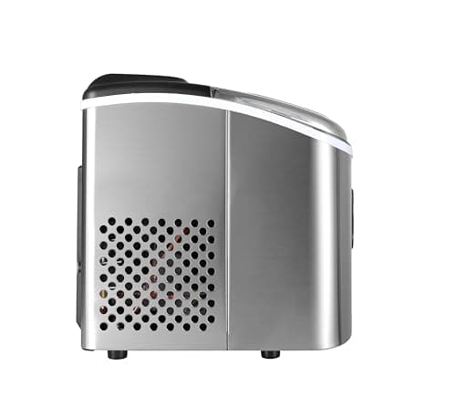 Frigidaire EFIC103-AMZ-SC Counter Top Maker with Over-Sized Ice Bucket, Stainless Steel, Self Cleaning Function, Heavy Duty, Stainless