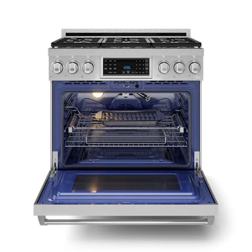 Gordon Ramsay by THOR Kitchen 36 Inch Professional Gas Range with Tilt Panel Touch Control in Stainless Steel