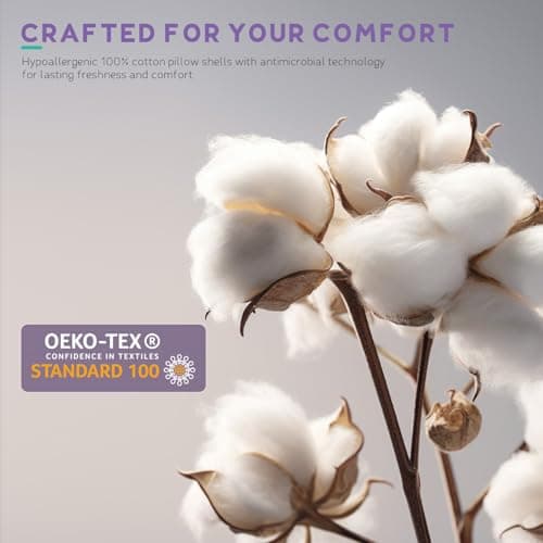 White Goose Down Pillow Luxury Hotel Bed Pillow with 100% Natural 900+Fill Power, Natural Goose Feather Pillow for Sleeping, 700TC Cotton Shell, Standard Size- Medium, 1 Pack