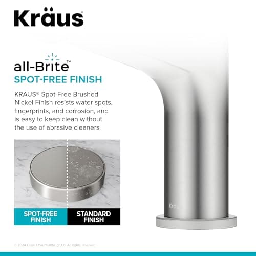 KRAUS Indy Single Handle One Hole Bathroom Sink Faucet in Spot-Free Brushed Nickel, KBF-1411SFBN