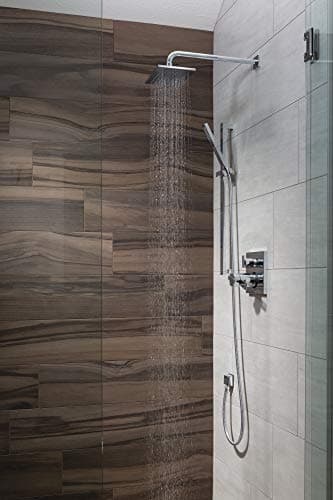 DELTA FAUCET Rain Shower Head, Rainfall Shower Head, Matte Black Shower Head Rainfall