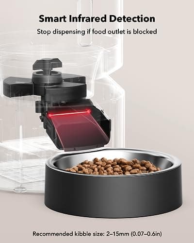 PETLIBRO Automatic Cat Feeder, Automatic Dog Food Dispenser with Freshness Preservation, Timed Pet Feeders for Dry Food, Up to 50 Portions 6 Meals Per Day, Granary Black
