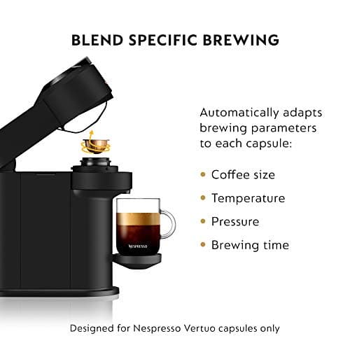 Nespresso Vertuo Next Coffee and Espresso Machine by De'Longhi with Milk Frother, Limited Edition,18 ounces, Matte Black