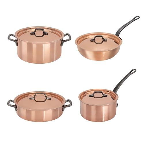 Matfer Bourgeat Copper Cookware Set, Set of 8