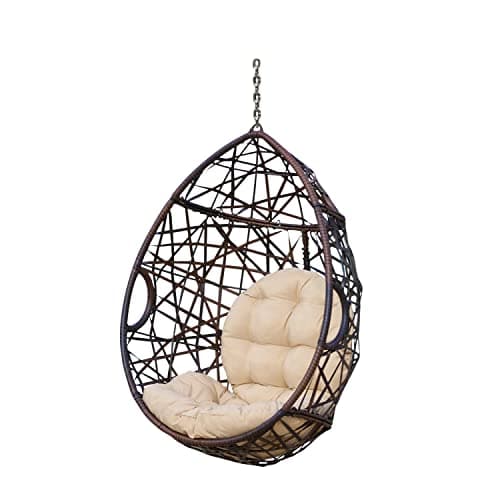 Christopher Knight Home CKH Wicker Tear Drop Hanging Chair, Brown
