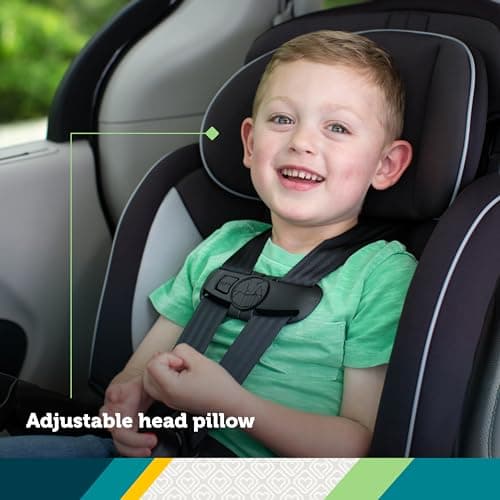 Safety 1st Grand 2-in-1 Booster Car Seat, Converts from High Back to Belt-Positioning Booster, High Back Seat for Kids 40-65, and Belt-Positioning 40-100 Pounds, Black Sparrow