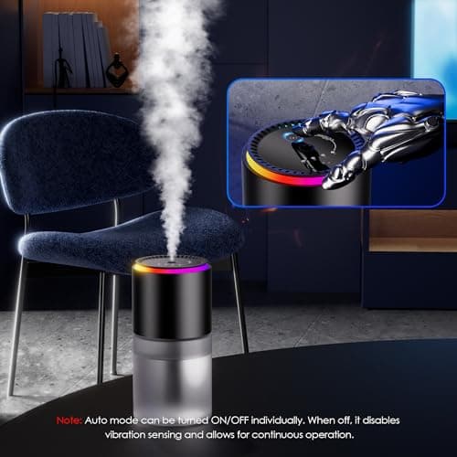 Car Air Freshener, Smart Car Air Freshener,car Diffuser with 150 ML (5oz) Capacity Multi-fragrance,RGB Music Syncing Light, Auto On/Off (Cologne)