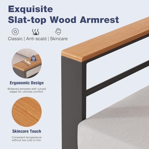 Aoxun Aluminum Patio Furniture Set 7 Seats, Oversized Outdoor Sectional with Washable Thick Cushions, Coffee Table and Waterproof Cover, Patio Conversation Sets for Porch, Balcony, Deck