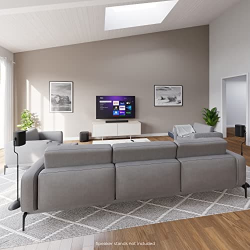 Roku Wireless Speakers (for Roku Streambars or Roku TV),Black 2 Count (Pack of 1)
