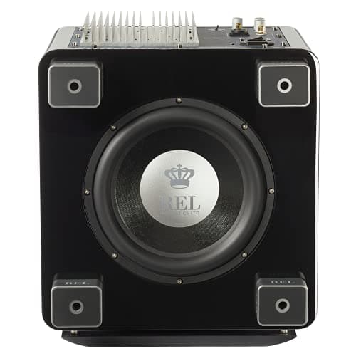 REL T/9x 10-Inch Powered Subwoofer – Sealed Design with Class AB Amplifier, RCA Inputs, and Deep Bass for HiFi Stereo Systems, Home Theater, and Surround Sound – High Gloss Black Finish