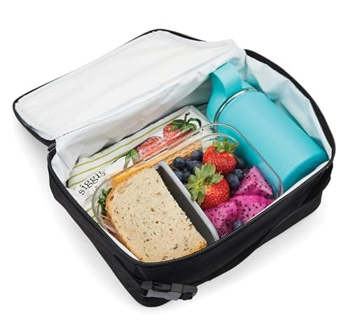 PackIt Freezable Classic Lunch Box, Black, Built with EcoFreeze® Technology, Collapsible, Reusable, Zip Closure With Zip Front Pocket and Buckle Handle, Designed for Fresh Lunches