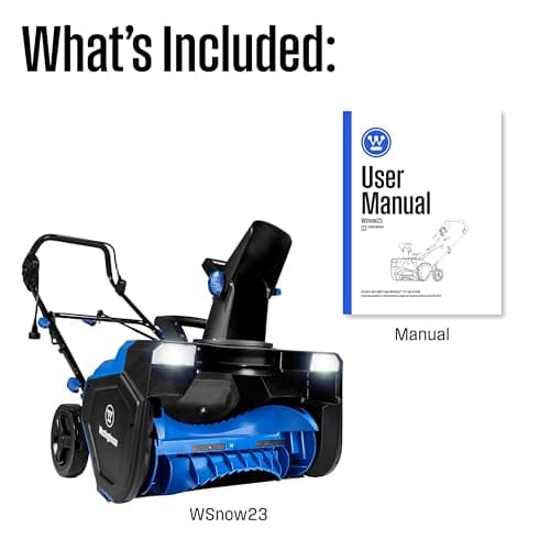 Westinghouse WSnow23 Corded Snow Blower 23 Inch, Dual LED Lights, 1800W Watt Motor, Electric Snow Blower with 25ft Throwing Distance, Plows 800lbs/min, Adjustable Chute