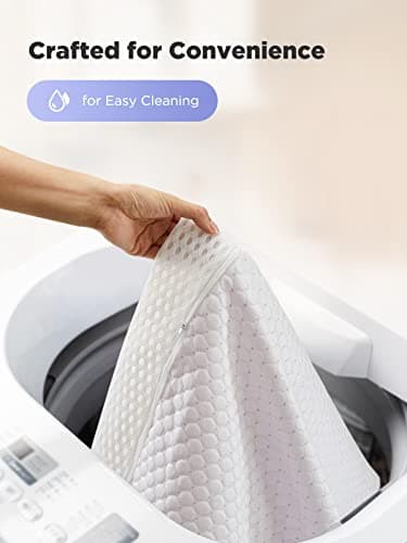 PERLECARE 3 Inch Gel Memory Foam Mattress Topper for Pressure Relief, Premium Soft Cooling Sleep, Non-Slip Design with Removable & Washable Cover, CertiPUR-US Certified - Queen