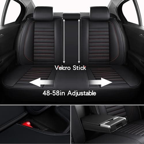 Car Seat Covers for Cars, Faux Leather Seat Covers for Cars SUV Super Breathable Universal Automotive Seat Covers Fit for Most Sedans Balck Brown