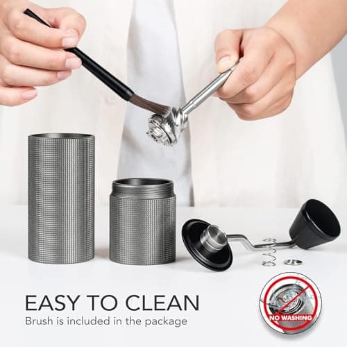 TIMEMORE Chestnut C2 Manual Coffee Grinder Capacity 25g with CNC Stainless Steel Conical Burr - Internal Adjustable Setting,Double Bearing Positioning,French Press Coffee for Hand Grinder Gift