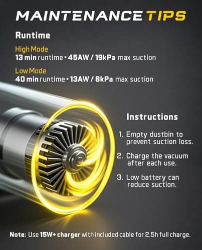 Fanttik Slim V8 Apex Car Vacuum, 4-in-1 Portable Mini Cordless Vacuum with 19000pa Suction Power, Type-C Charge, 2 Suction Modes, Handheld Vacuum for Car, Office Desk, Keyboards (Black)