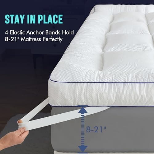 WhatsBedding 4 Inch Memory Foam Mattress Topper King Size, with 3D Bubble Mattress Pad Cover, Soft Quilted 100% Cotton Layer for Back Pain, White(78"x80")